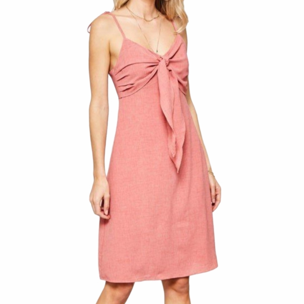 Mauve Woven Midi Dress, Size L